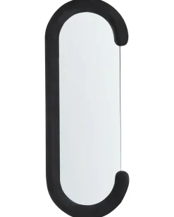 Specchio LOCHES 54 cm 158 cm Velluto Nero