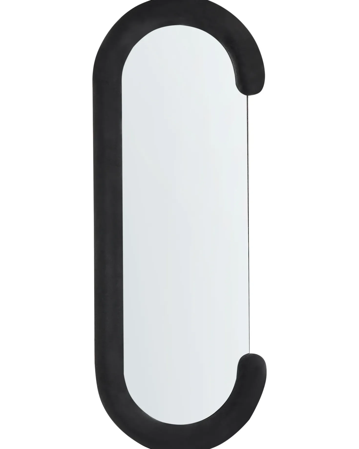 Specchio LOCHES 54 cm 158 cm Velluto Nero