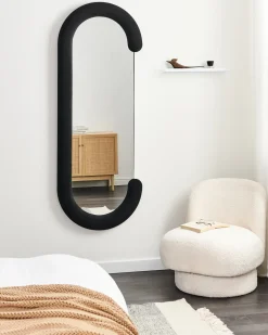 Specchio LOCHES 54 cm 158 cm Velluto Nero