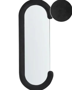 Specchio LOCHES 54 cm 158 cm Velluto Nero