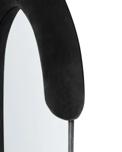 Specchio LOCHES 54 cm 158 cm Velluto Nero