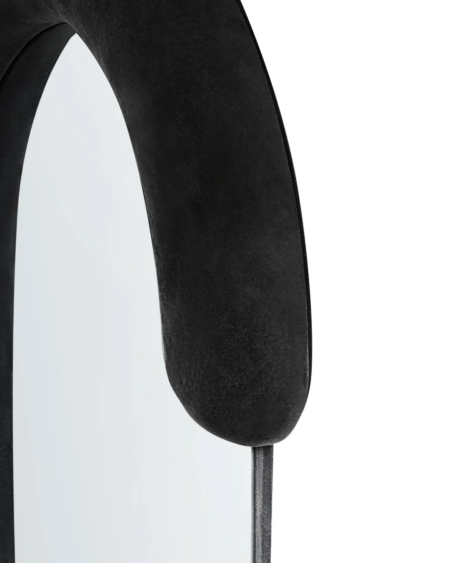 Specchio LOCHES 54 cm 158 cm Velluto Nero