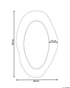 Specchio LOGNES 56 cm 95 cm Nero