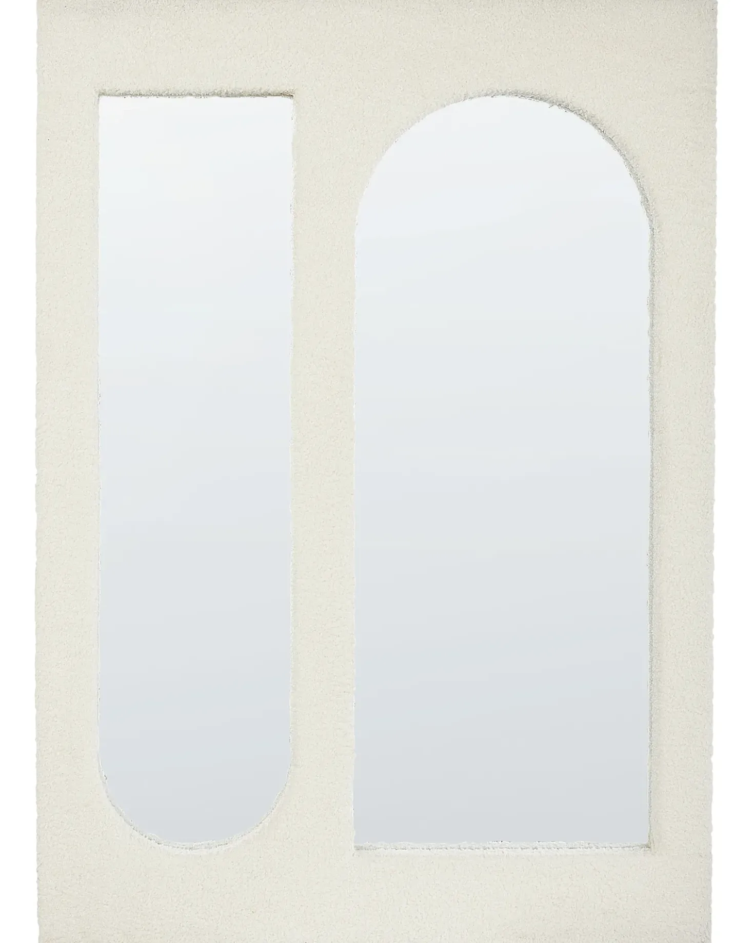 Specchio MARCIGNY 70 cm 100 cm Bouclé Bianco sporco