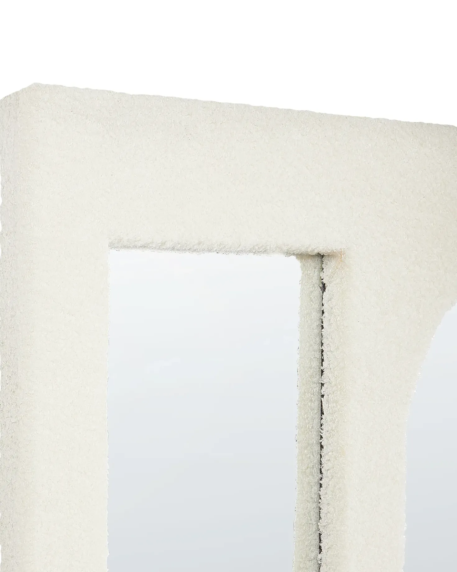 Specchio MARCIGNY 70 cm 100 cm Bouclé Bianco sporco
