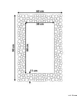 Specchio MERNEL 60 cm 90 cm Argento
