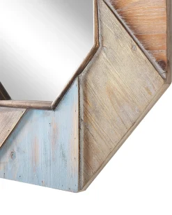 Specchio MIRIO 77 cm 77 cm Legno di abete Marrone