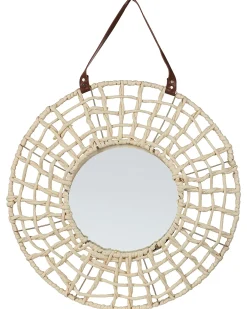 Specchio PALACI 60 cm 60 cm Corda di carta Naturale