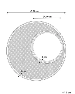 Specchio PALAU 60 cm 60 cm Rattan Naturale