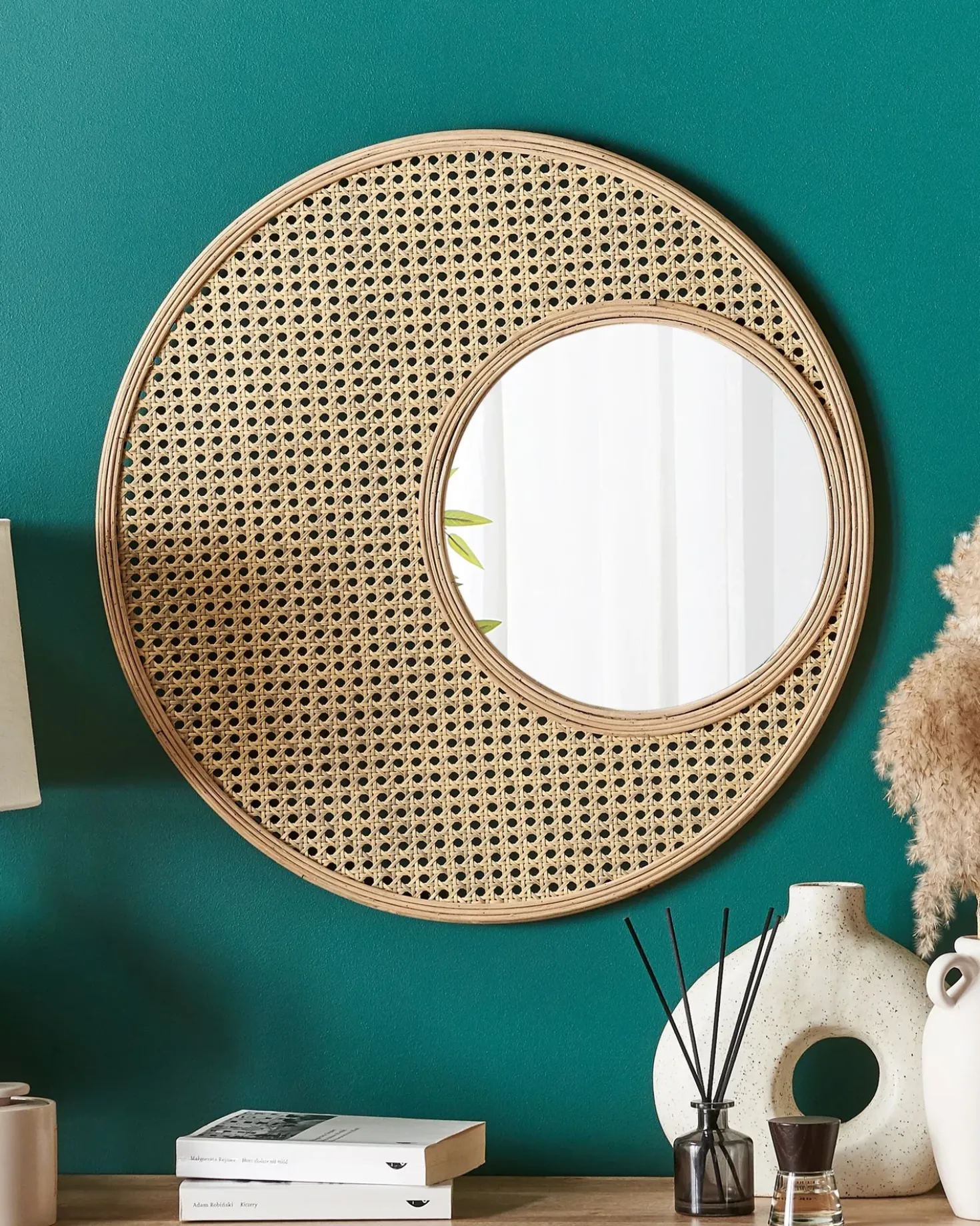 Specchio PALAU 60 cm 60 cm Rattan Naturale