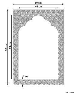 Specchio PALI 60 cm 90 cm Metallo Rame
