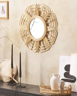 Specchio PASAKU 60 cm 60 cm Rattan Naturale