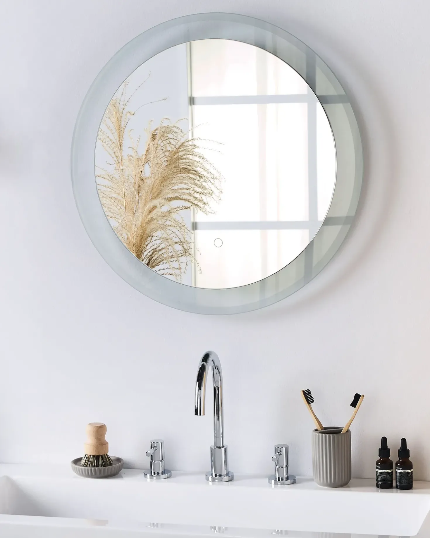 Specchio per make-up BRINAY 58 cm 58 cm Argento