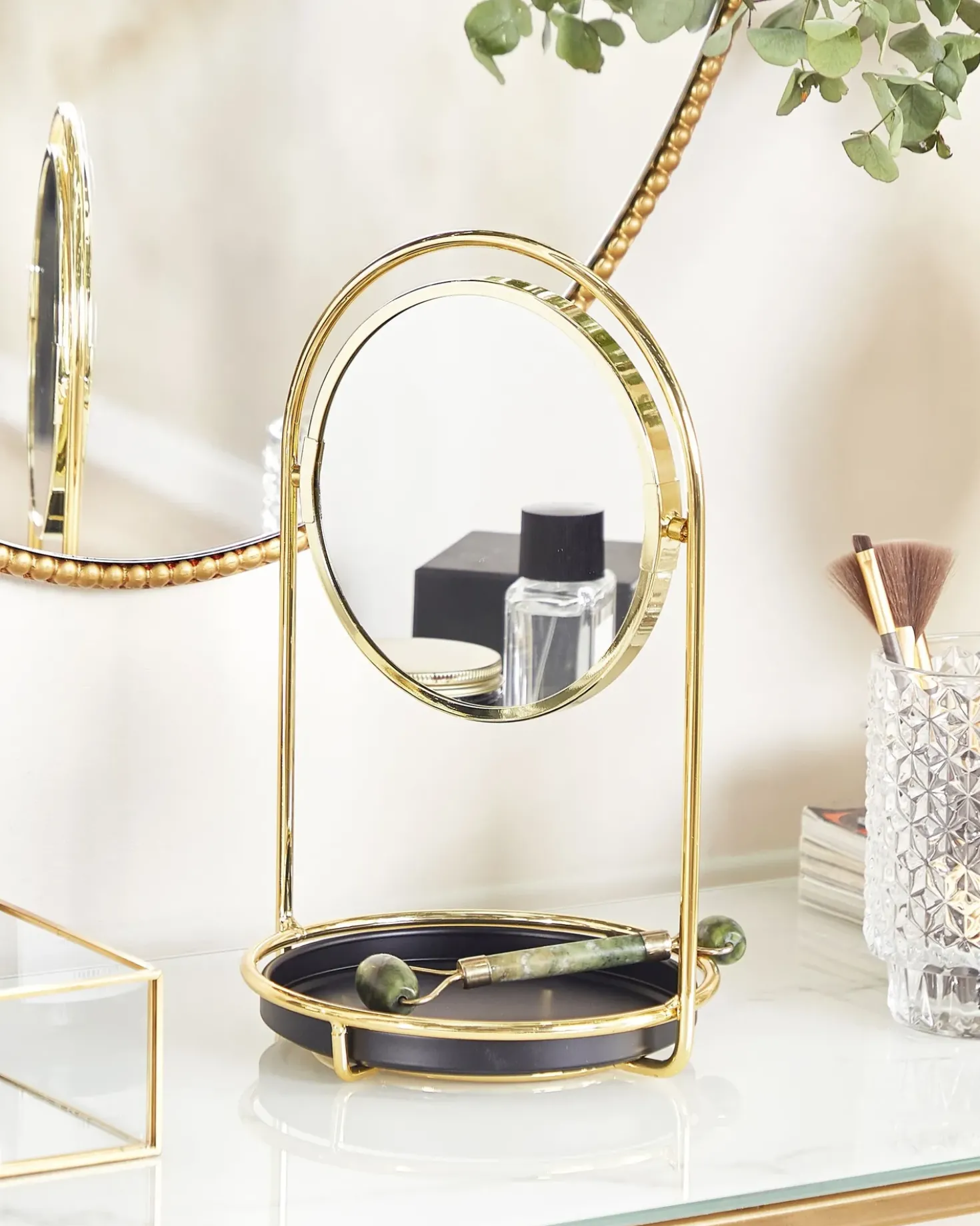 Specchio per make-up INDRE Oro