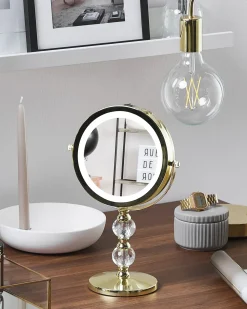 Specchio per make-up LED CLAIRA Oro