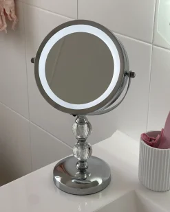 Specchio per make-up LED CLAIRA Argento