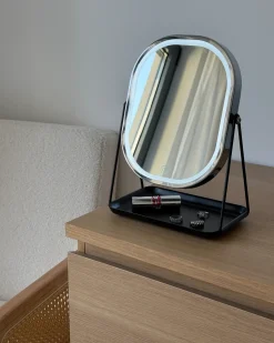 Specchio per make-up LED DORDOGNE Argento