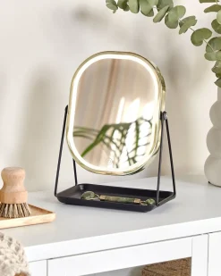 Specchio per make-up LED DORDOGNE Oro
