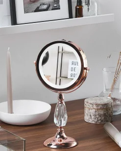 Specchio per make-up LED MAURY Oro rosa