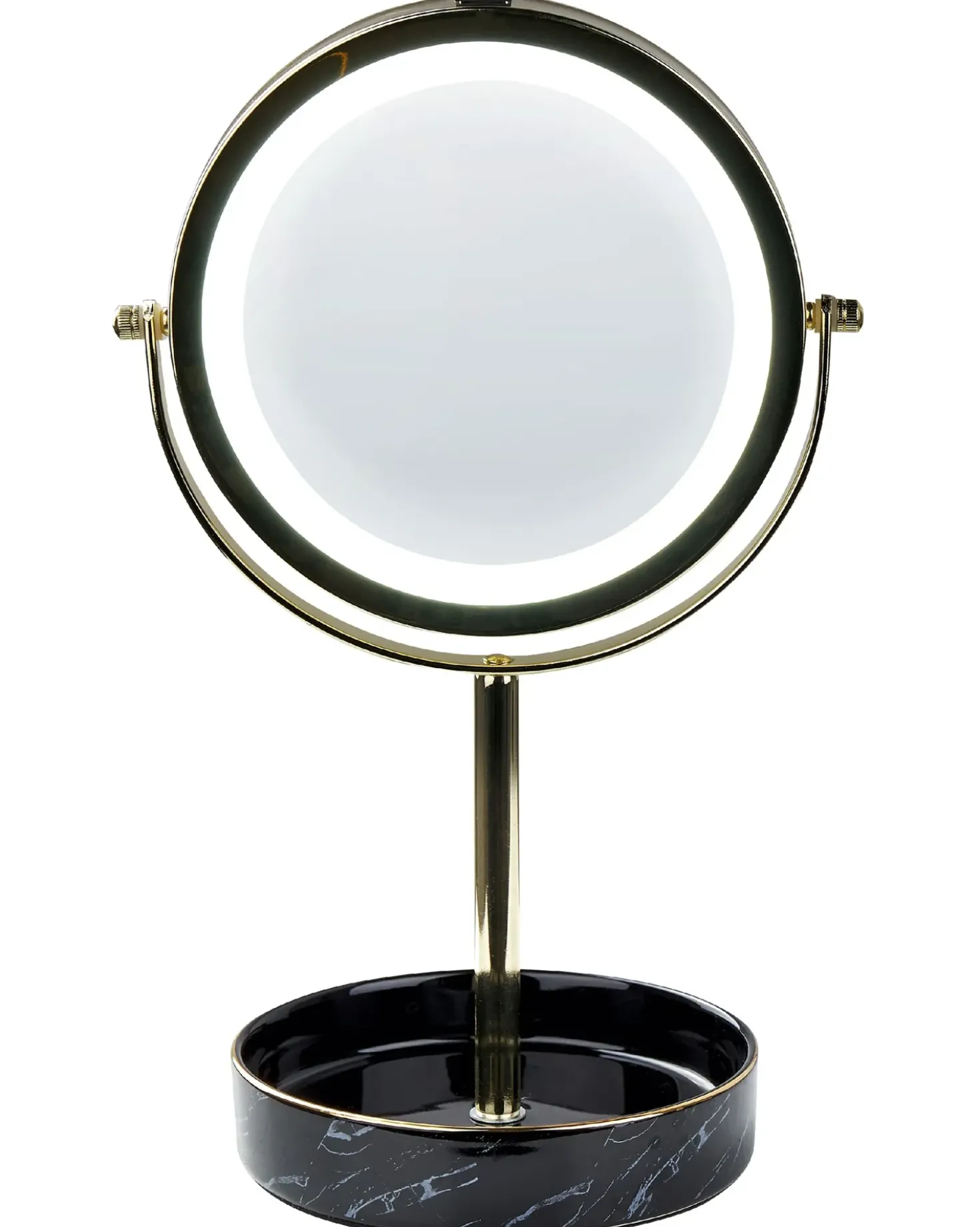 Specchio per make-up LED SAVOIE Nero/Oro