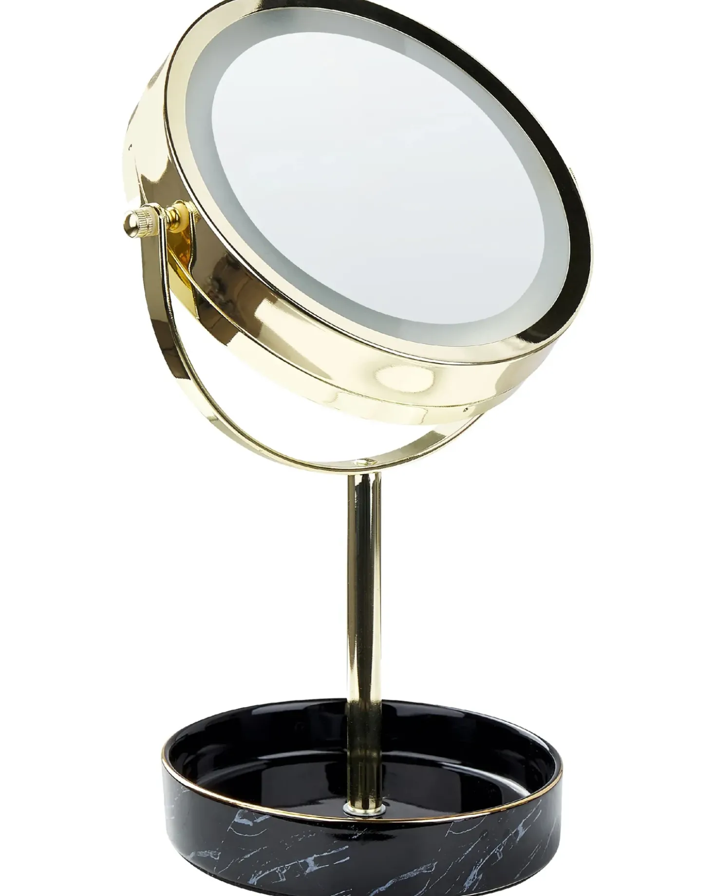 Specchio per make-up LED SAVOIE Nero/Oro