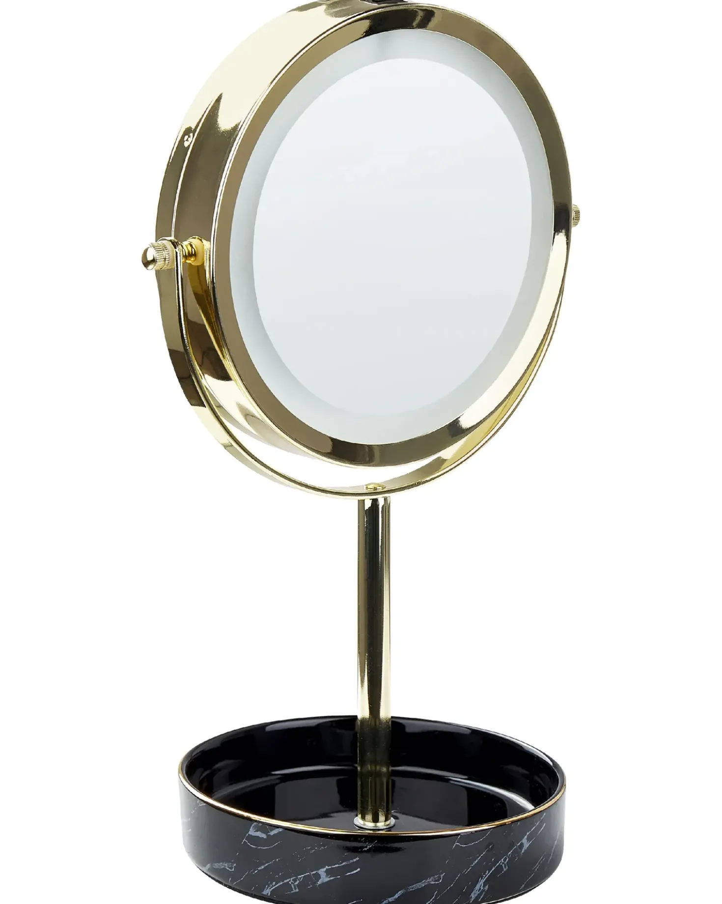 Specchio per make-up LED SAVOIE Nero/Oro
