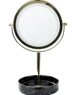 Specchio per make-up LED SAVOIE Nero/Oro