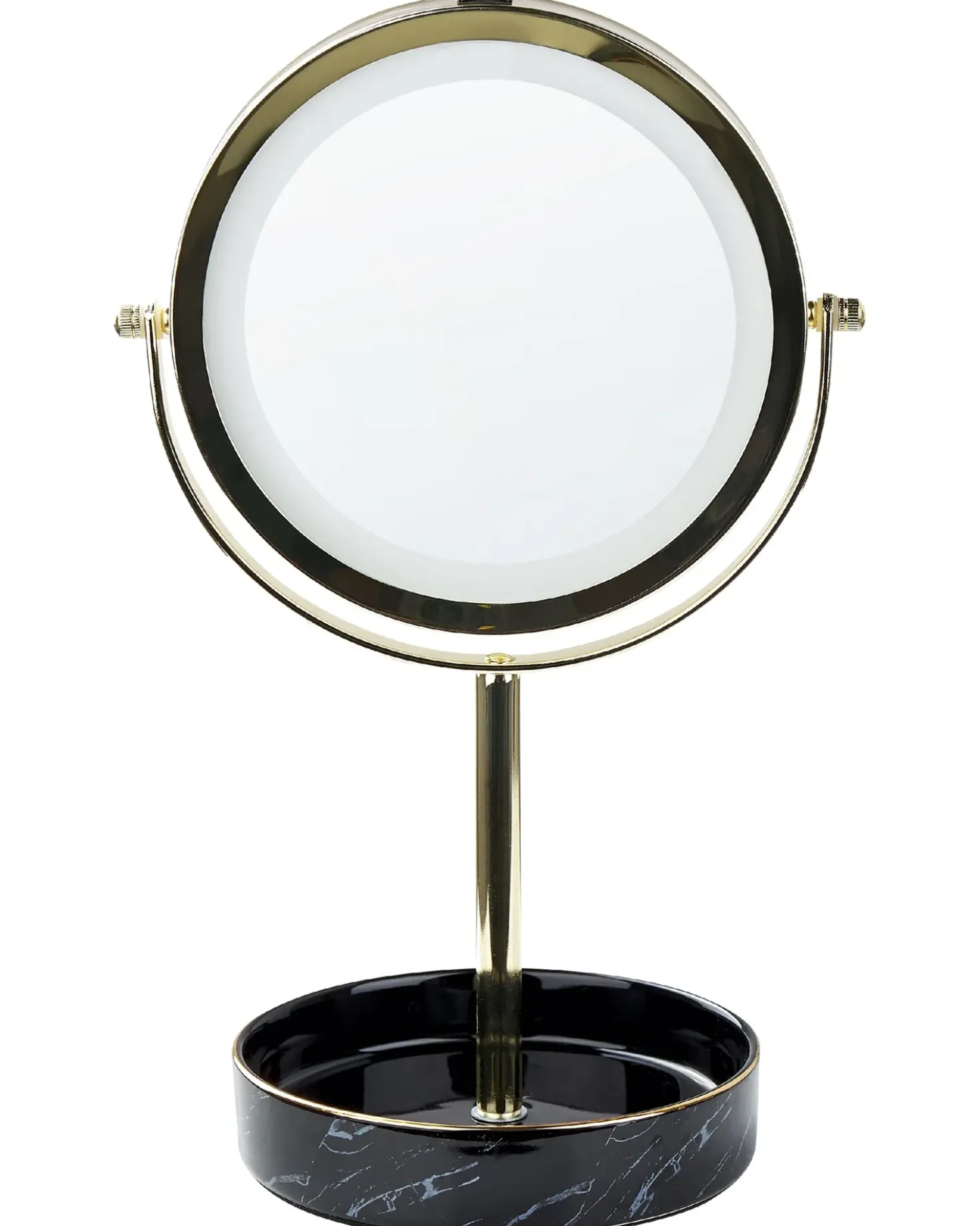Specchio per make-up LED SAVOIE Nero/Oro