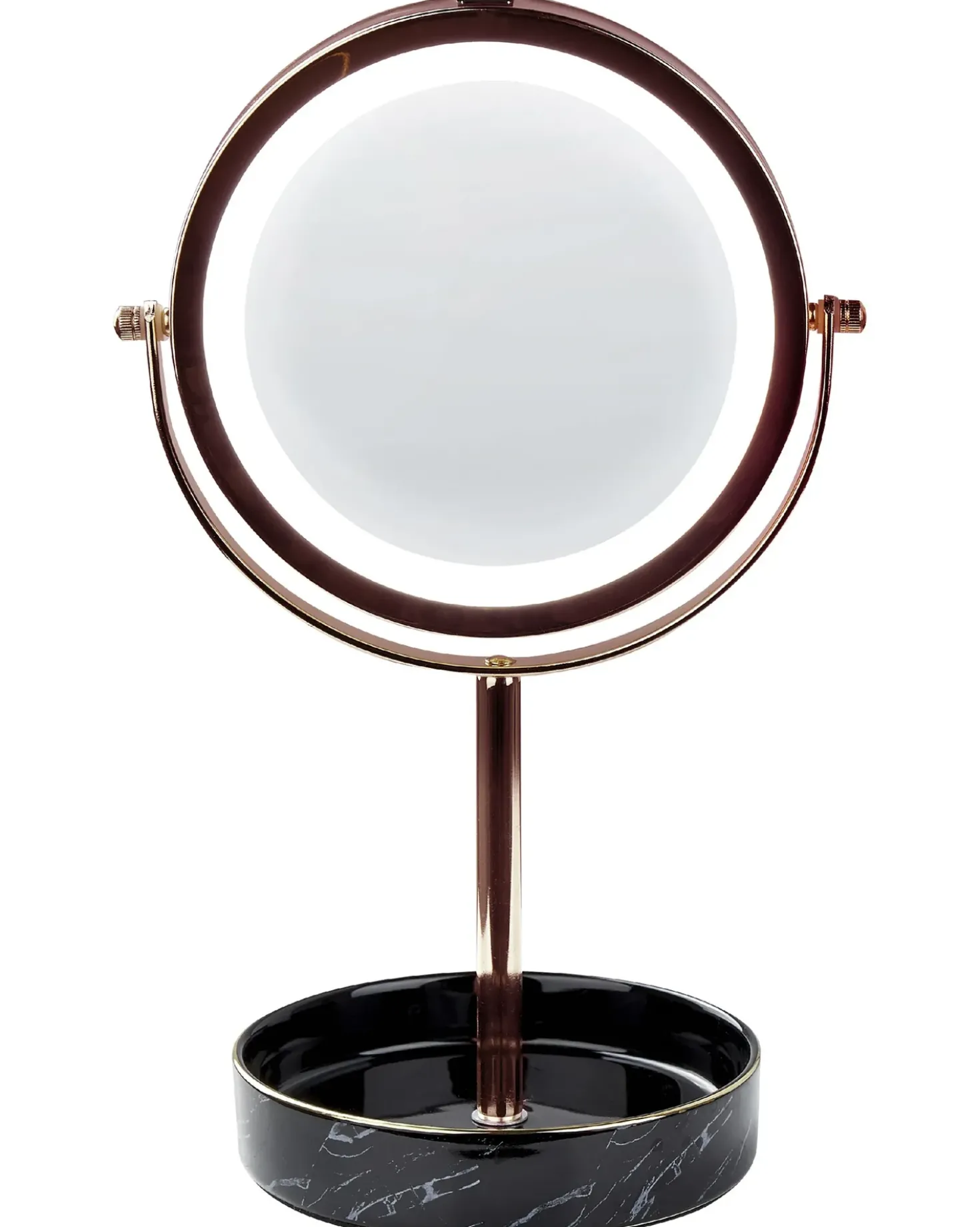 Specchio per make-up LED SAVOIE Oro rosa