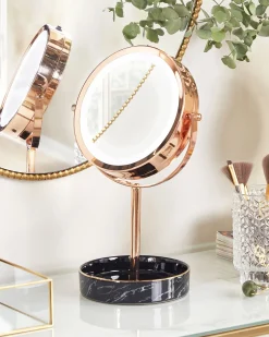 Specchio per make-up LED SAVOIE Oro rosa
