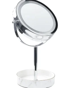 Specchio per make-up LED SAVOIE Bianco/Argento