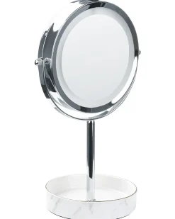 Specchio per make-up LED SAVOIE Bianco/Argento