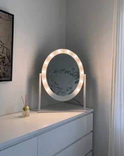 Specchio per tavolino toeletta LED ROSTRENEN Bianco
