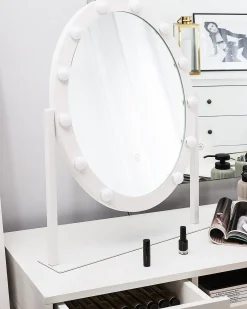 Specchio per tavolino toeletta LED ROSTRENEN Bianco