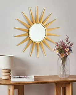 Specchio PERELLI 60 cm 60 cm Metallo Oro