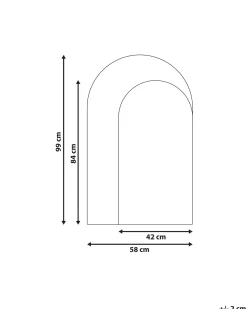 Specchio PIGNY 58 cm 99 cm Marrone