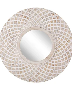 Specchio POMARO 60 cm 60 cm Legno di abete Marrone chiaro