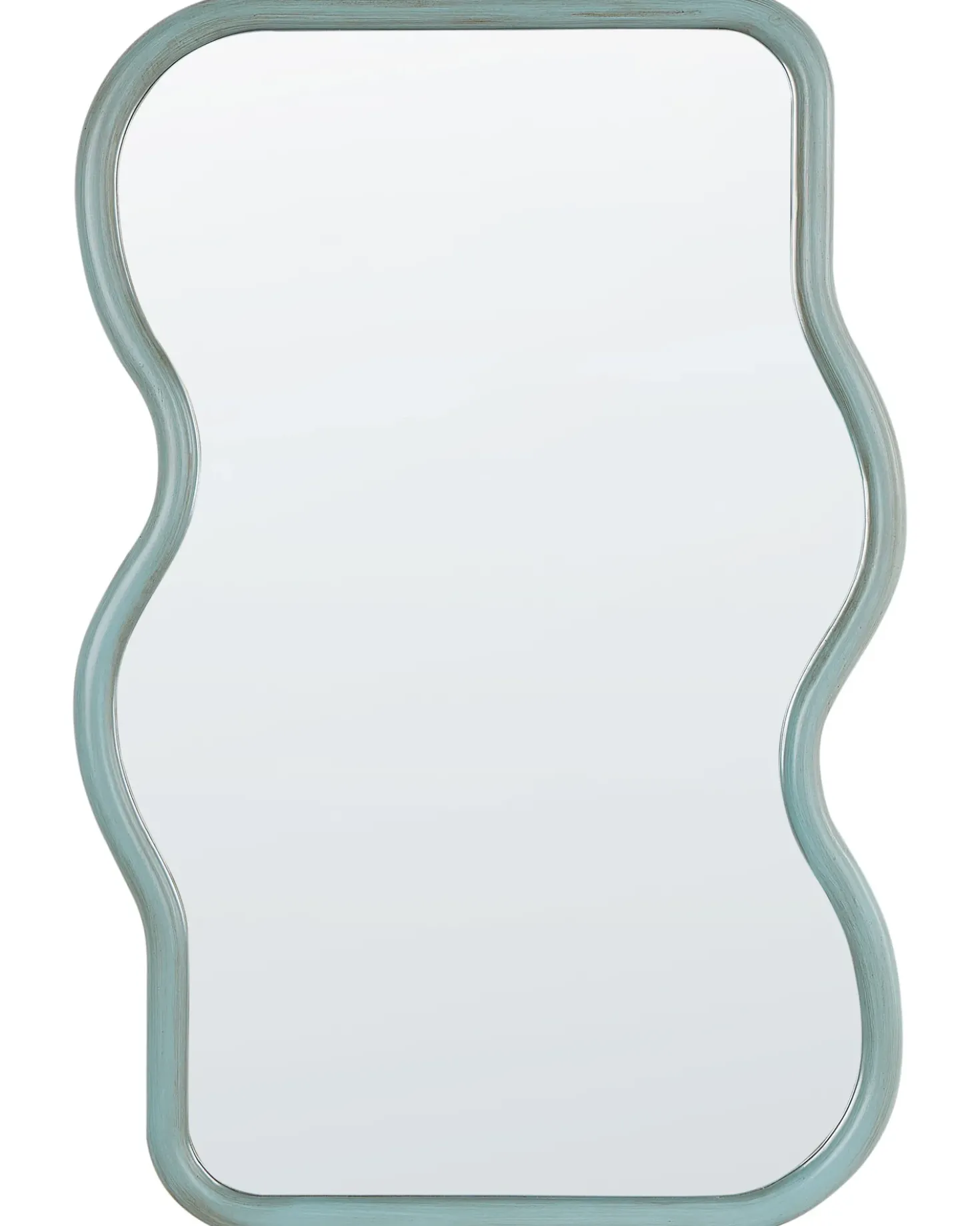 Specchio RONNET 60 cm 90 cm Legno di Paulownia Azzurro