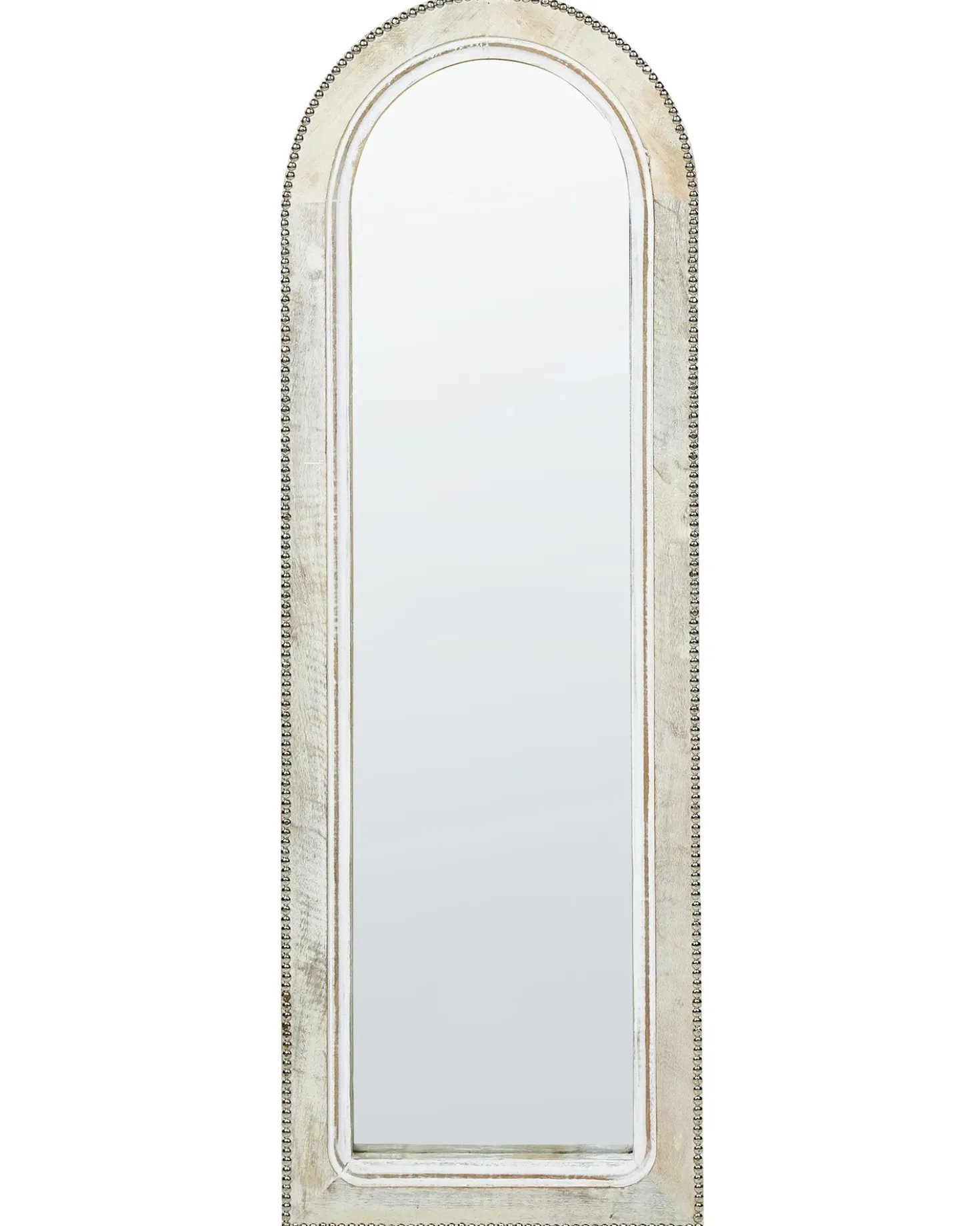 Specchio SARRY 31 cm 91 cm Legno di mango Bianco