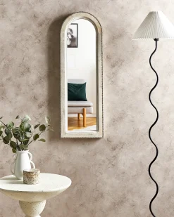 Specchio SARRY 31 cm 91 cm Legno di mango Bianco