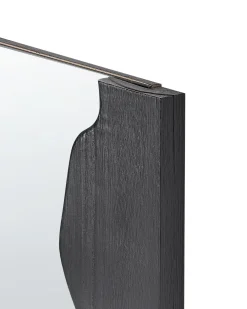 Specchio SAULLCET 75 cm 175 cm Legno di Paulownia Nero