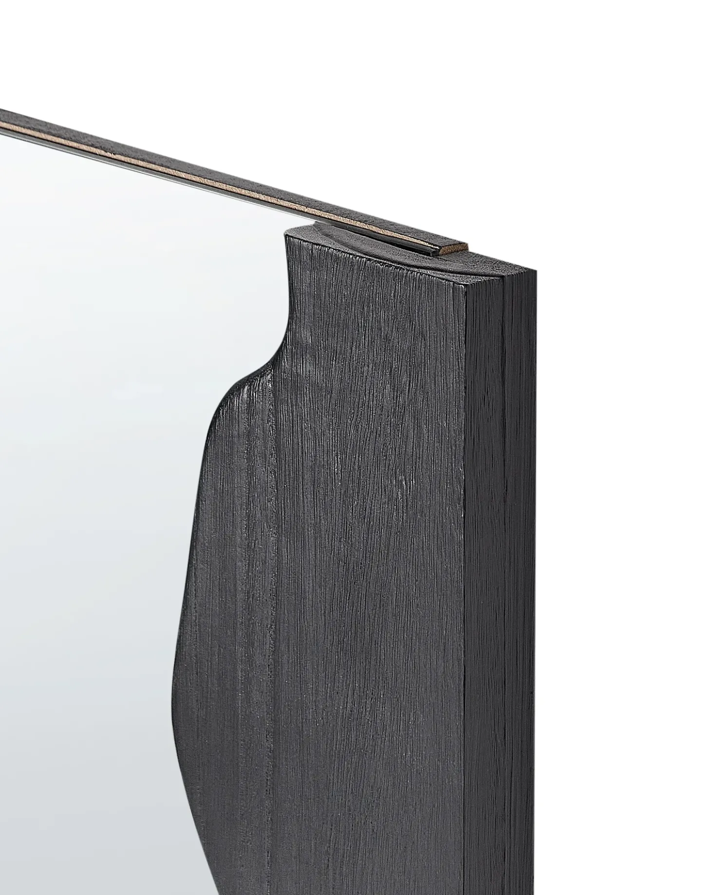 Specchio SAULLCET 75 cm 175 cm Legno di Paulownia Nero