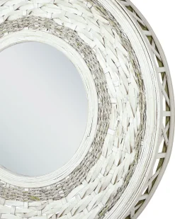 Specchio SOLEDAD 61 cm 61 cm Bambù Bianco