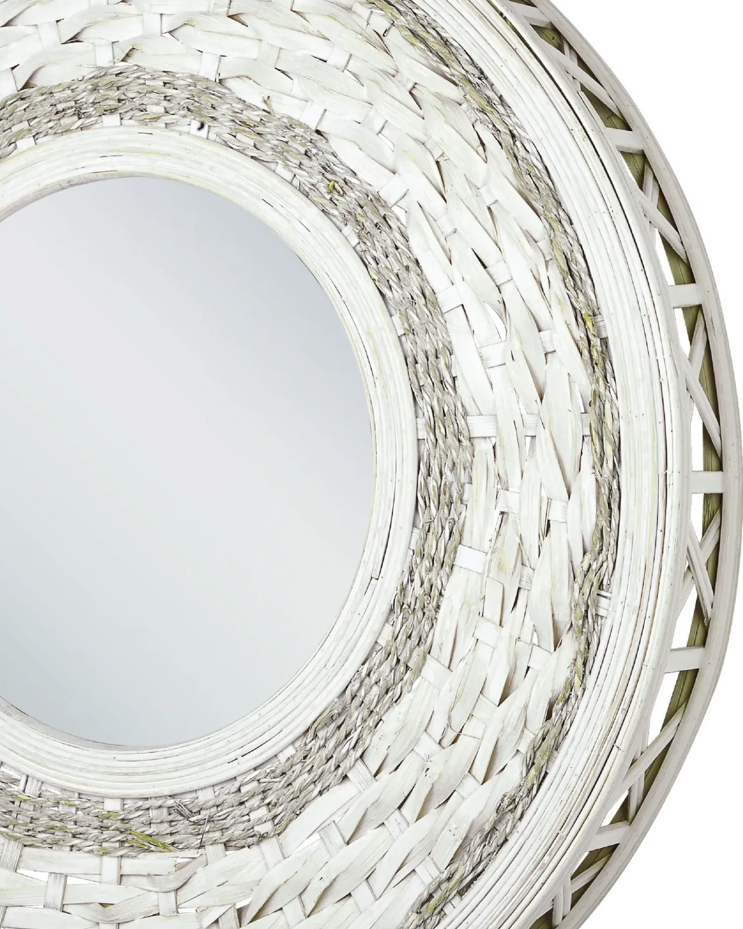 Specchio SOLEDAD 61 cm 61 cm Bambù Bianco