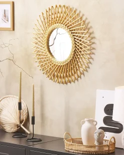 Specchio TAGOLU 60 cm 60 cm Rattan Naturale