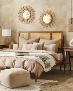 Specchio TELAKIA 60 cm 60 cm Rattan Naturale