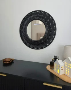 Specchio TIERGA 60 cm 60 cm Nero