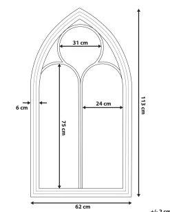 Specchio TRELLY 62 cm 113 cm Metallo Bianco