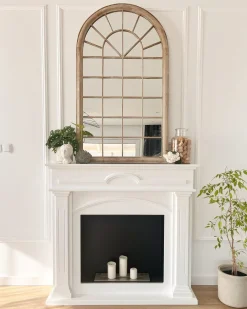 Specchio TREVOL 77 cm 130 cm Metallo Beige