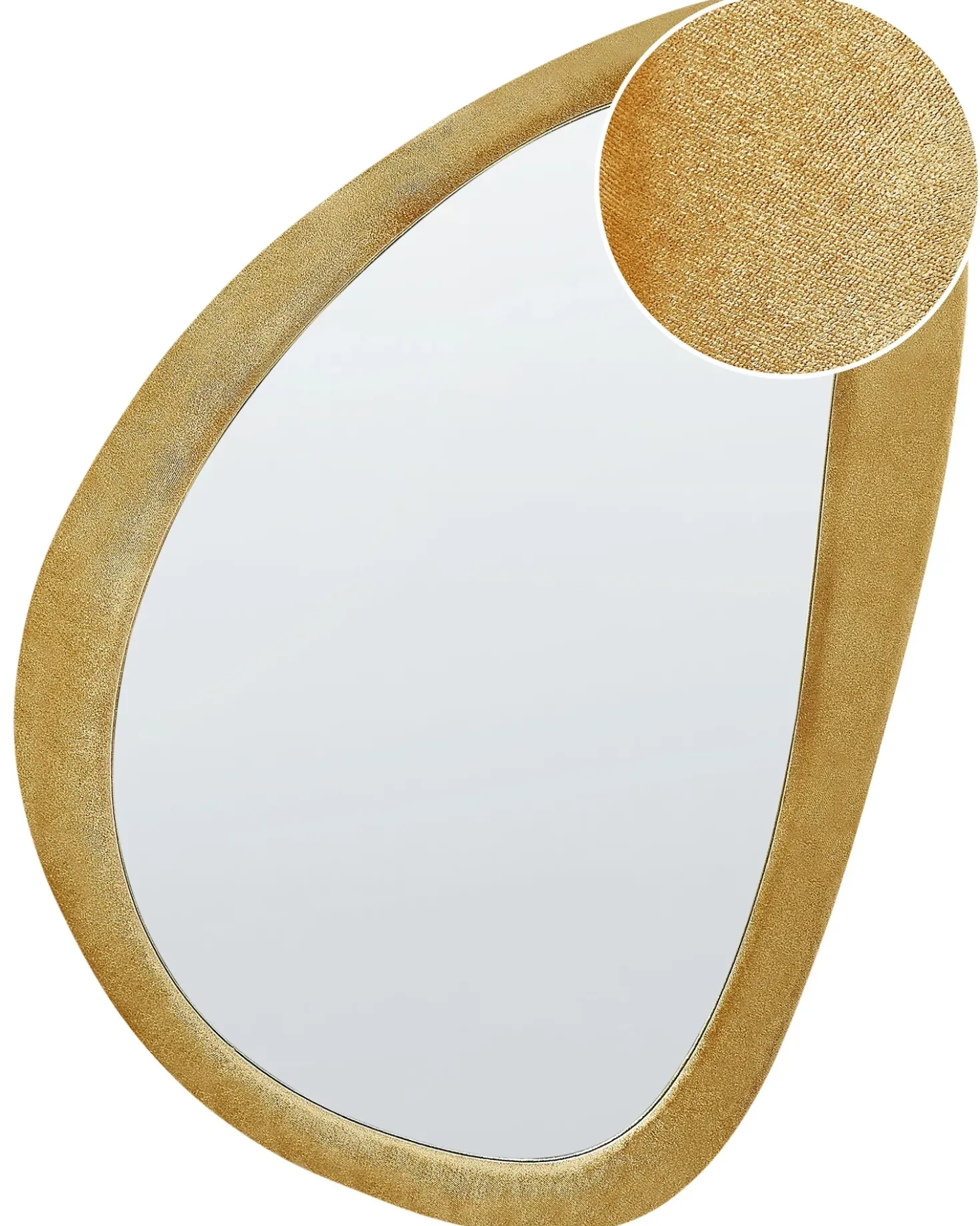Specchio VENAS 61 cm 91 cm Velluto Senape